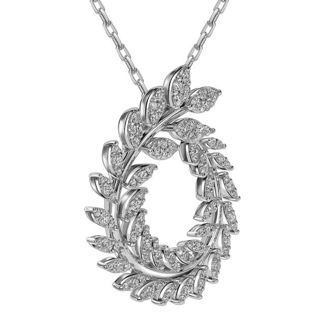 Колье из белого золота с бриллиантами (063649)