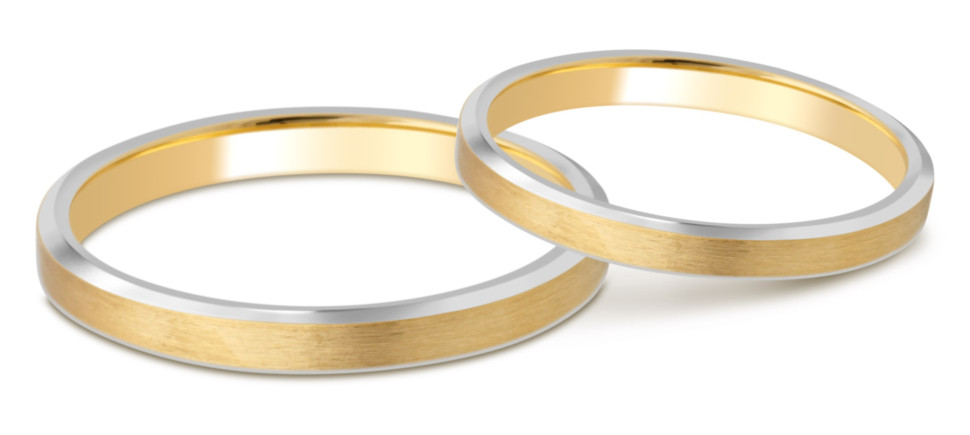 Обручальное кольцо из комбинированного золота (028676)