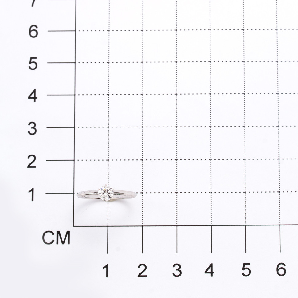 Помолвочное кольцо из белого золота с брилллиантом (036172)