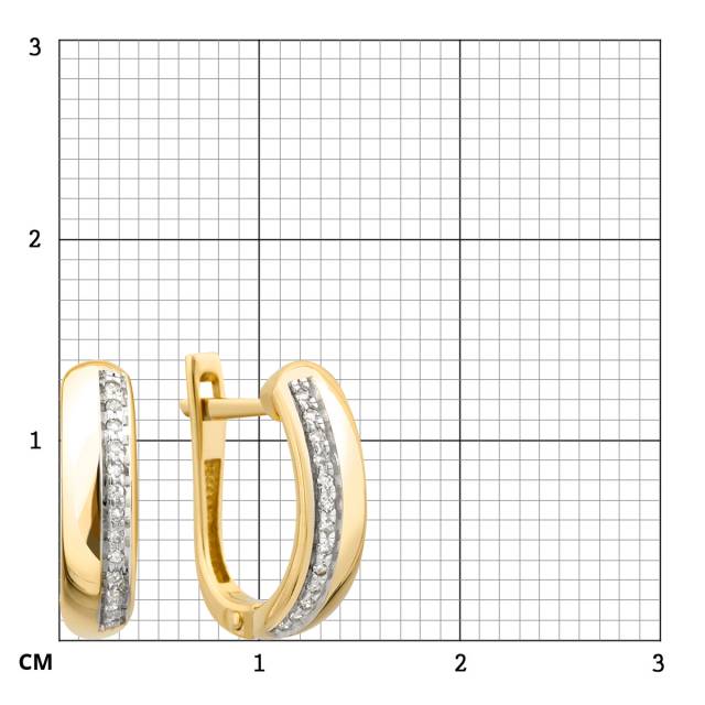 Серьги из жёлтого золота с бриллиантами (024161)