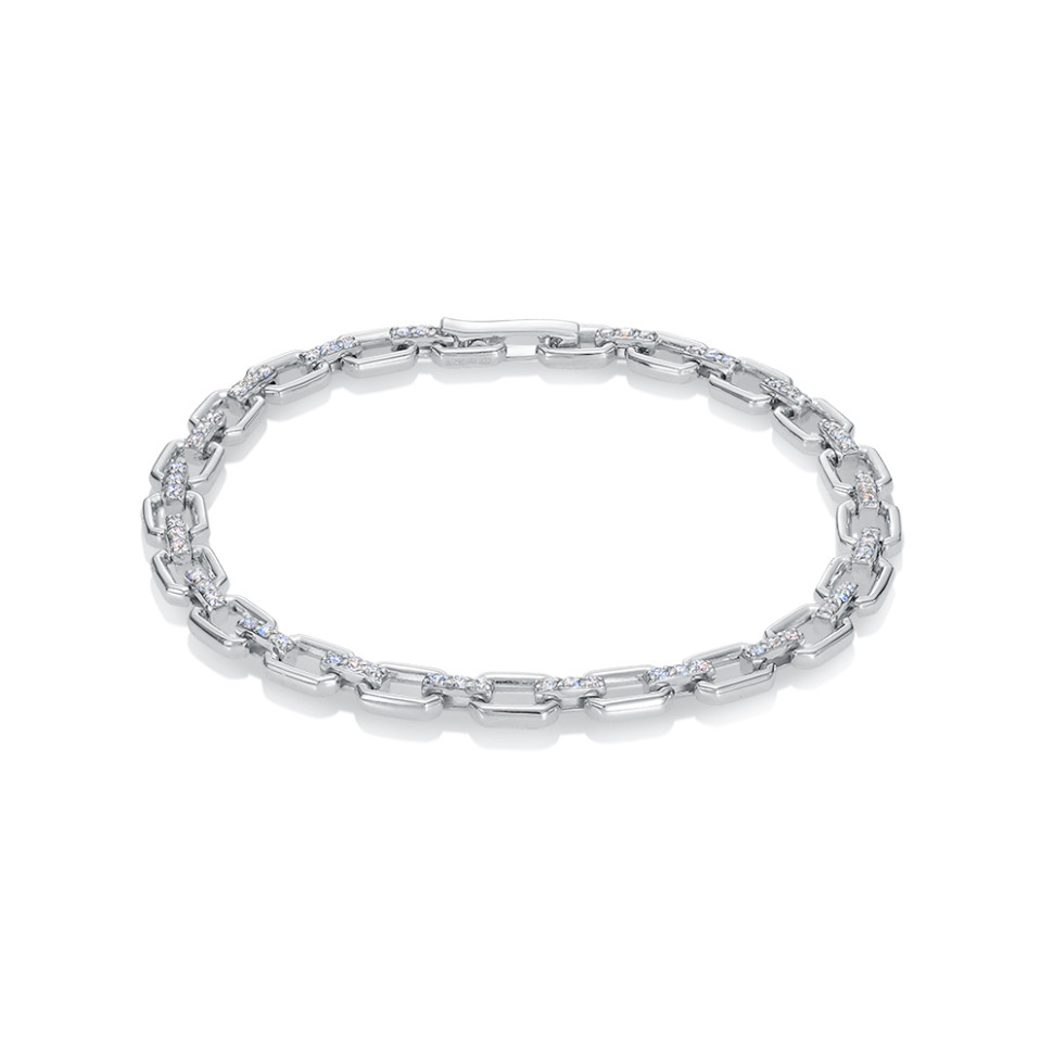 Браслет из белого золота с бриллиантами (061279)