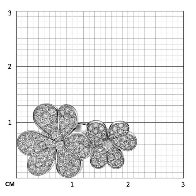 Кольцо из белого золота с бриллиантами (063731)