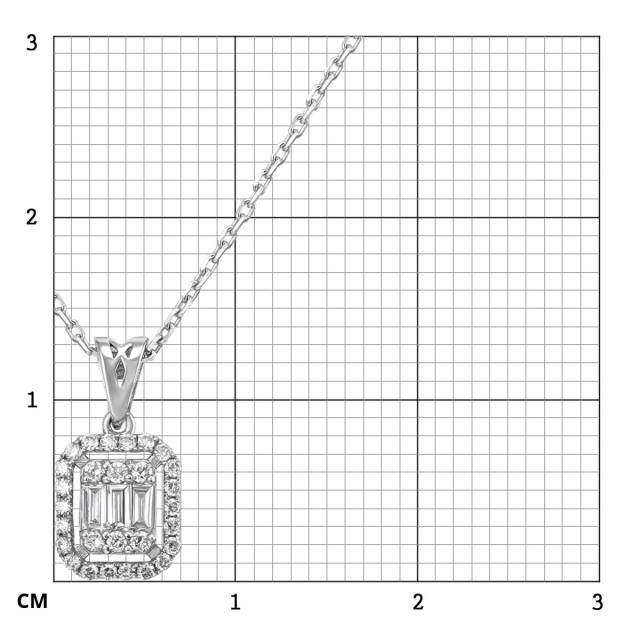 Колье из белого золота с бриллиантами (051617)