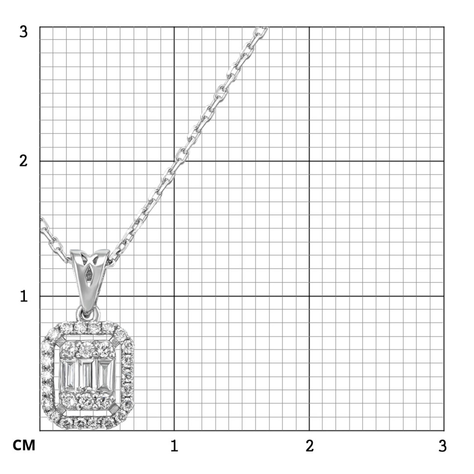Колье из белого золота с бриллиантами (051617)