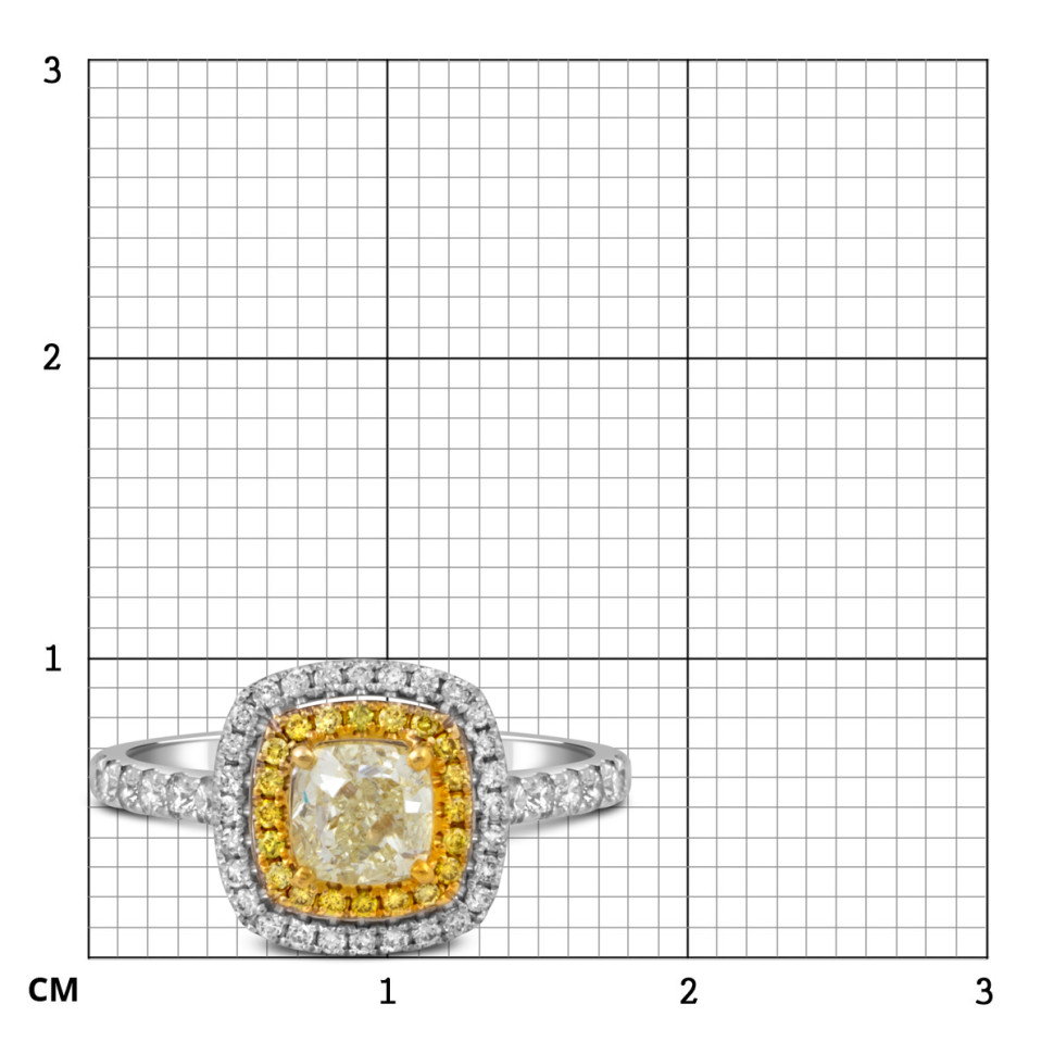 Помолвочное кольцо из белого золота с бриллиантами (052014)