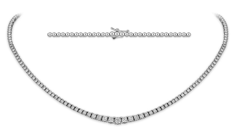 Колье из белого золота с бриллиантами (056100)