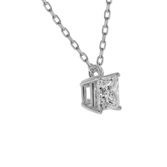 Колье из белого золота с бриллиантом (052649)