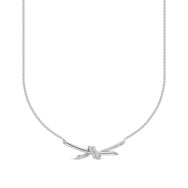 Колье из белого золота с бриллиантами (061283)