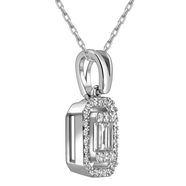 Колье из белого золота с бриллиантами (054156)