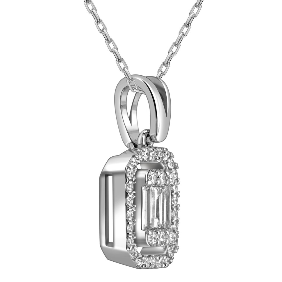 Колье из белого золота с бриллиантами (054156)