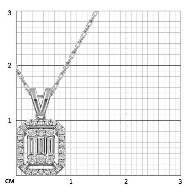 Колье из белого золота с бриллиантами (054156)