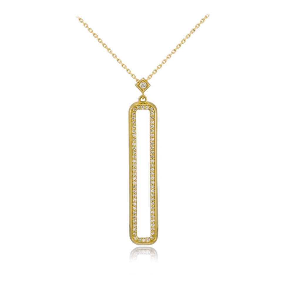 Колье из жёлтого золота с бриллиантами (050620)