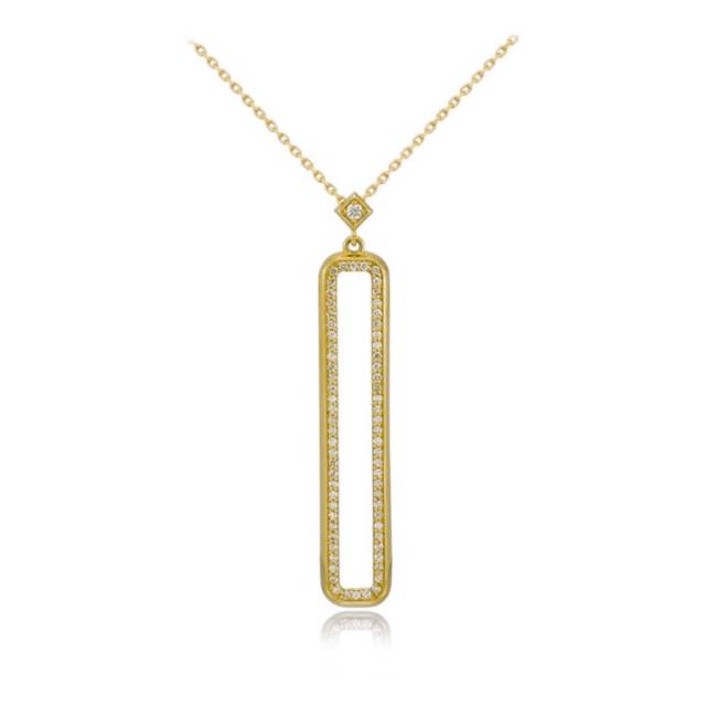 Колье из жёлтого золота с бриллиантами (050620)