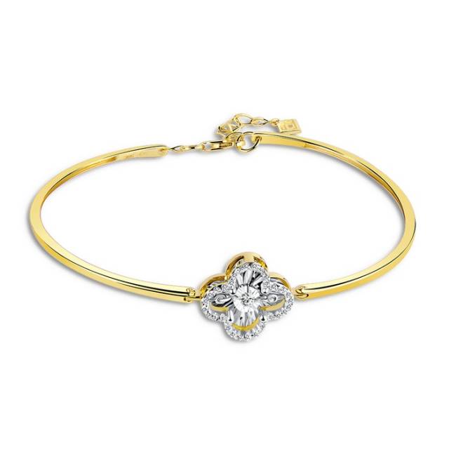 Браслет из жёлтого золота с бриллиантами (061047)