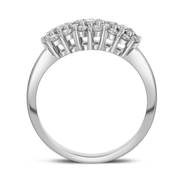 Кольцо из белого золота с бриллиантами (052360)