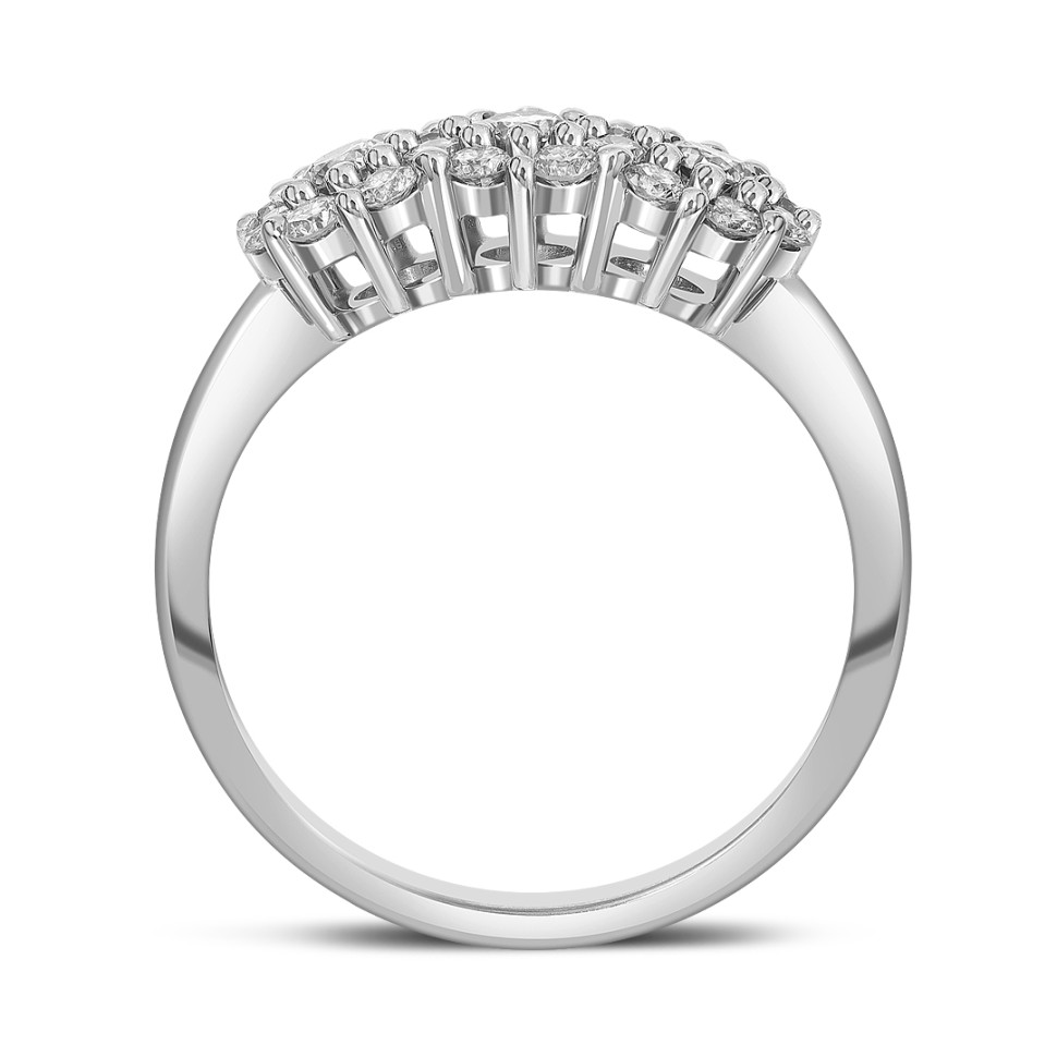 Кольцо из белого золота с бриллиантами (052360)