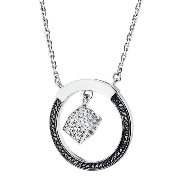 Колье из белого золота с бриллиантами (060119)