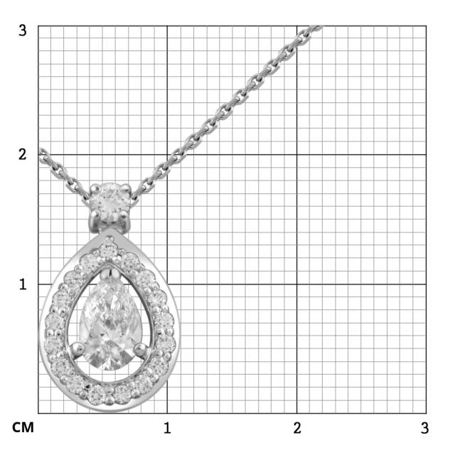 Колье из белого золота с бриллиантами (035339)