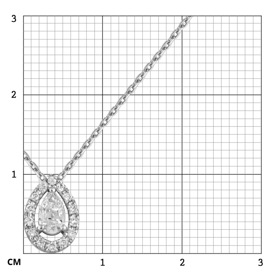 Колье из белого золота с бриллиантами (061115)