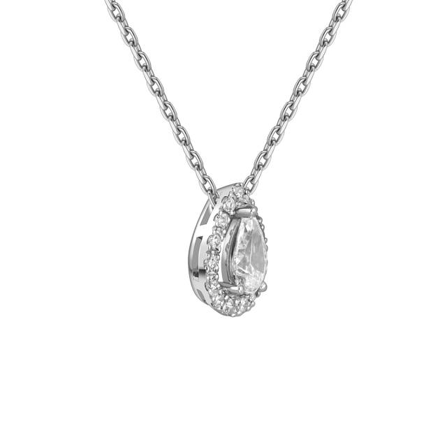 Колье из белого золота с бриллиантами (061115)