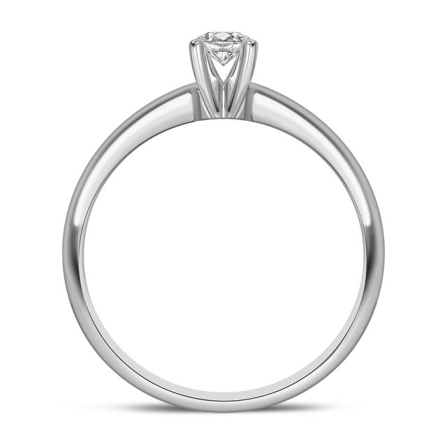 Помолвочное  кольцо из белого золота с бриллиантом (038016)