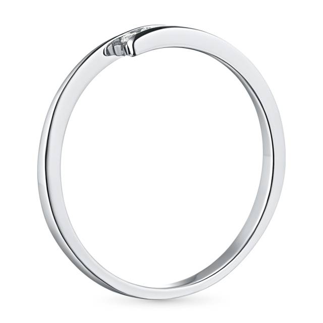 Кольцо из белого золота с бриллиантами, "ЭПЛ Даймонд Якутские бриллианты" (045825)