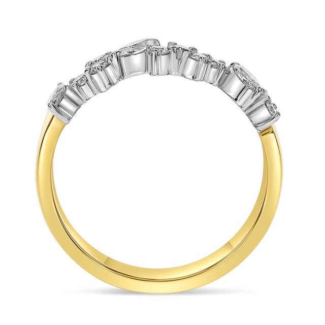 Кольцо из жёлтого золота с бриллиантами (063740)