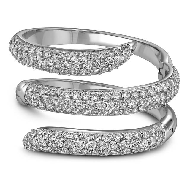 Кольцо из белого золота с бриллиантами (057679)