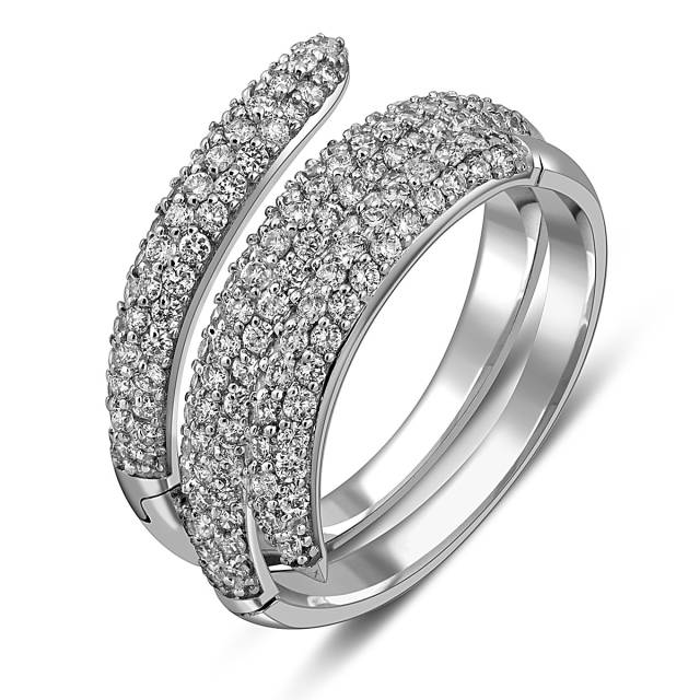 Кольцо из белого золота с бриллиантами (057679)