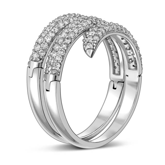 Кольцо из белого золота с бриллиантами (057679)