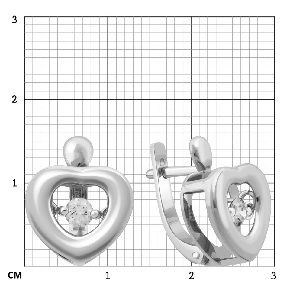 Серьги из белого золота с 