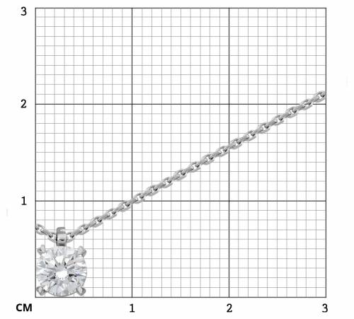 Колье из белого золота с бриллиантом 45.0