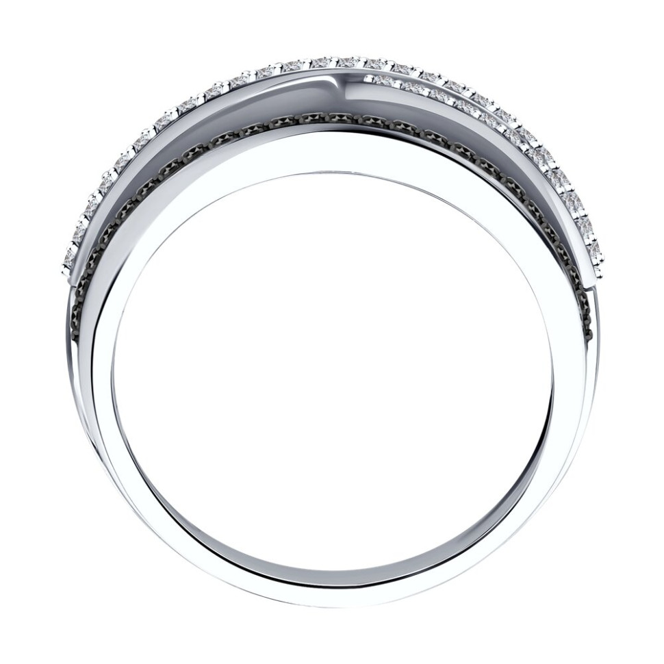 Кольцо из белого золота с бриллиантами (052784)