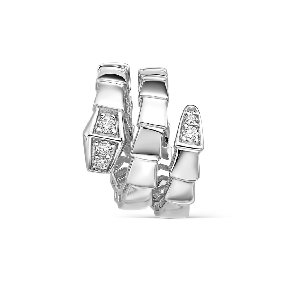 Кулон из белого золота с бриллиантами (061318)