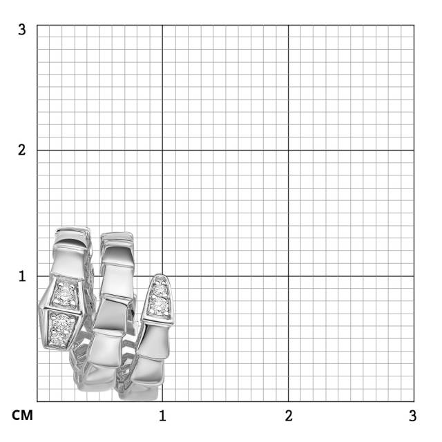 Кулон из белого золота с бриллиантами (061318)