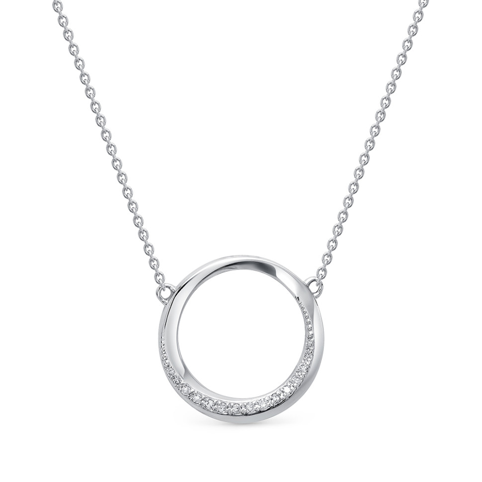 Колье из белого золота с бриллиантами (053864)