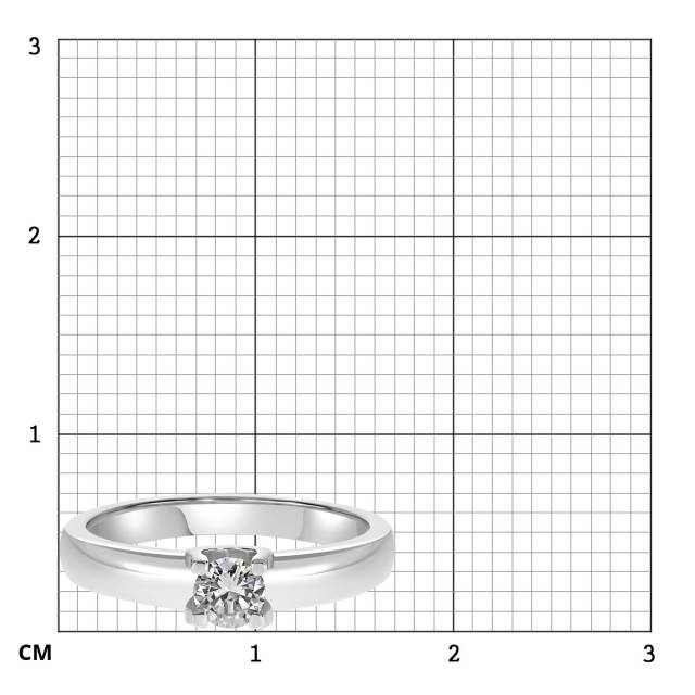Помолвочное кольцо из белого золота с бриллиантом (052413)