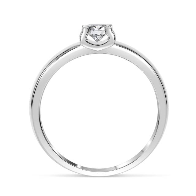 Помолвочное кольцо из белого золота с бриллиантом (052413)