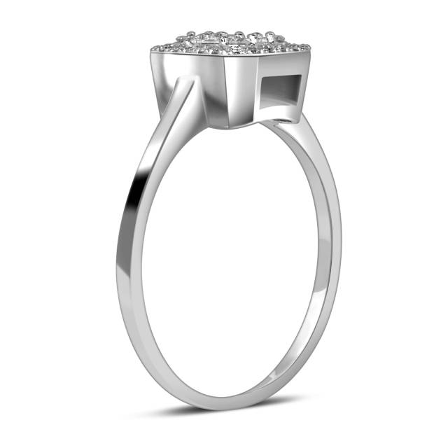 Кольцо из белого золота с бриллиантами (054157)