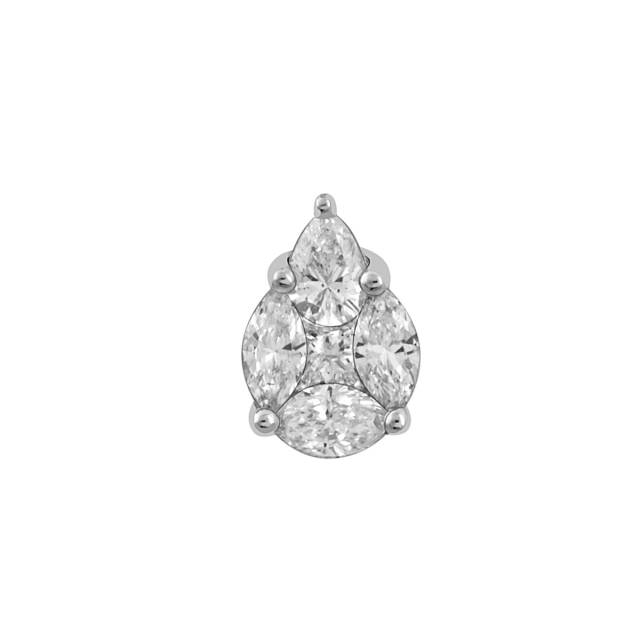 Кулон из белого золота с бриллиантами (042715)