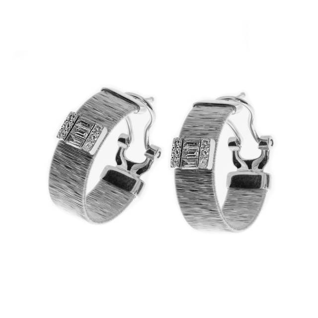 Серьги из белого золота с бриллиантами (050706)