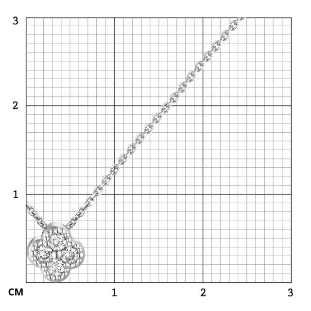 Колье из белого золота с бриллиантами (060571)