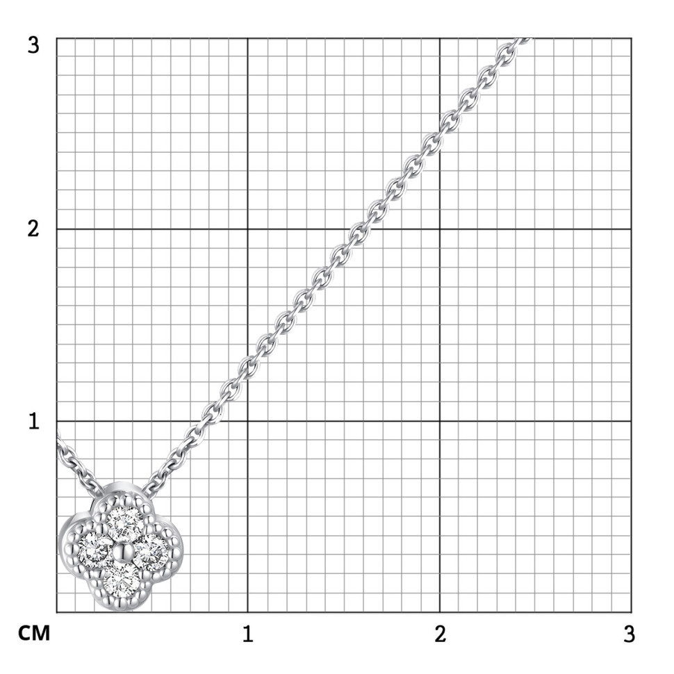 Колье из белого золота с бриллиантами (060571)