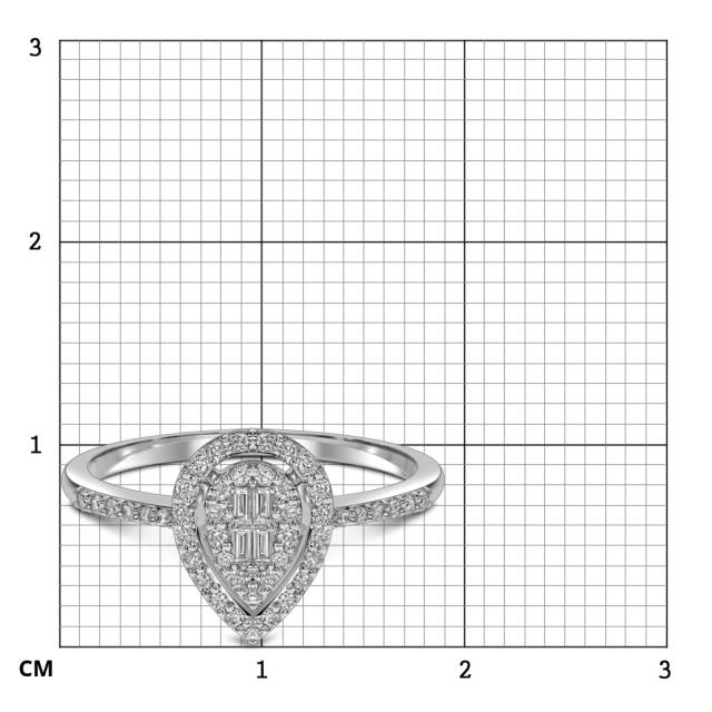 Кольцо из белого золота с бриллиантами (061551)