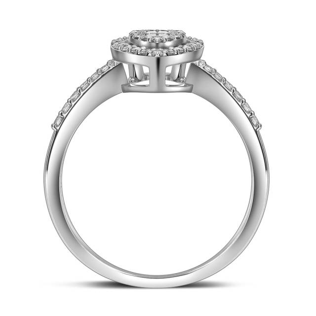 Кольцо из белого золота с бриллиантами (061551)