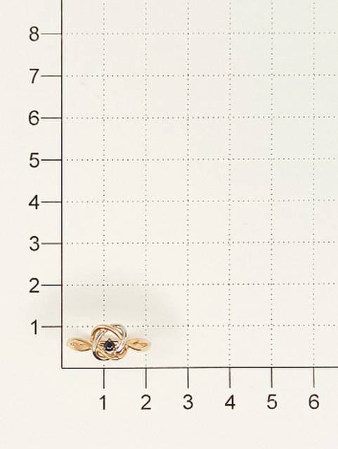 Кольцо из красного золота с сапфиром (051349)