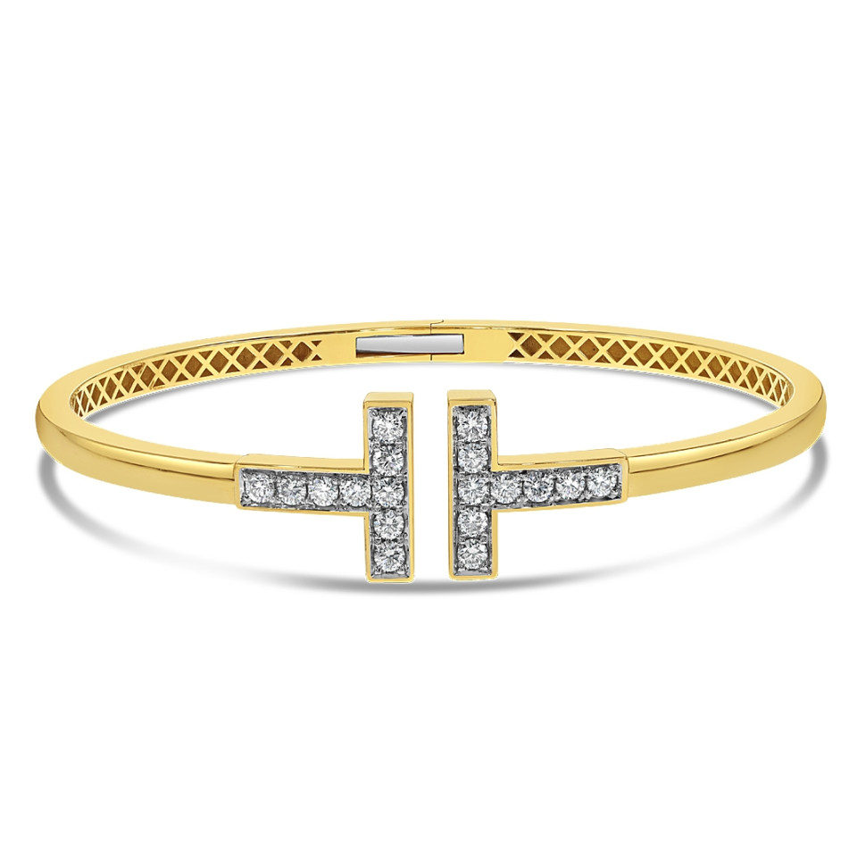 Браслет из жёлтого золота с бриллиантами (060274)