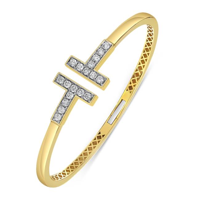 Браслет из жёлтого золота с бриллиантами (060274)