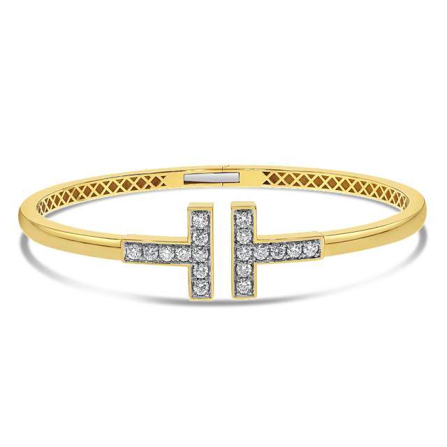 Браслет из жёлтого золота с бриллиантами (060274)