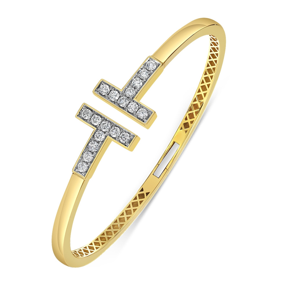 Браслет из жёлтого золота с бриллиантами (060274)